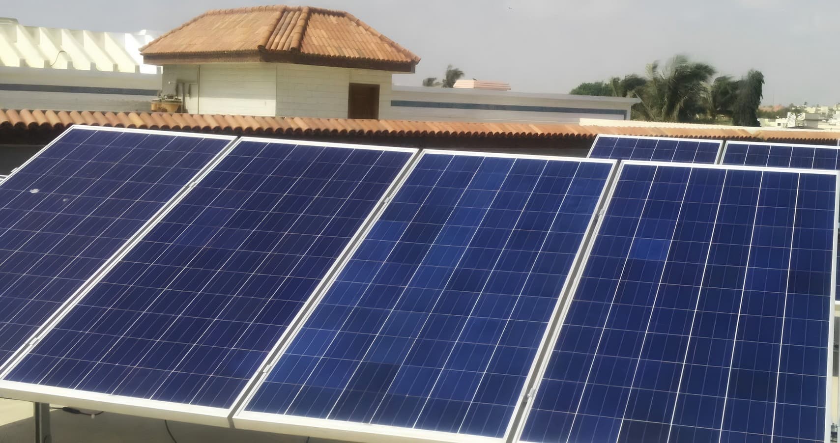 Rooftop photovoltaic solar array installed on a public-sector building